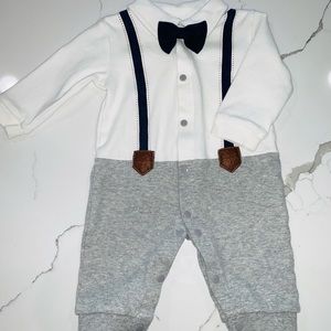 JoJo Maman Bebe Onesie with bow tie